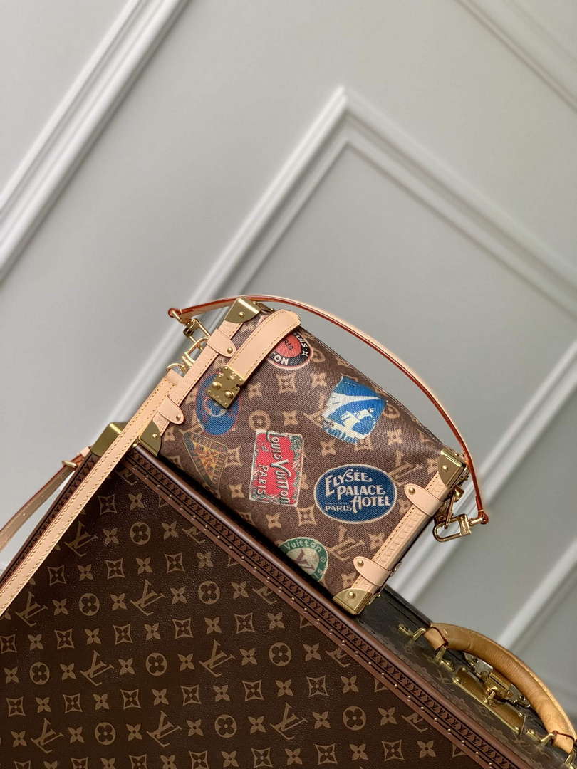 LV M47085 Louis Vuitton Side Trunk MM Other Monogram Canvas Handbag - Default Title - View 1