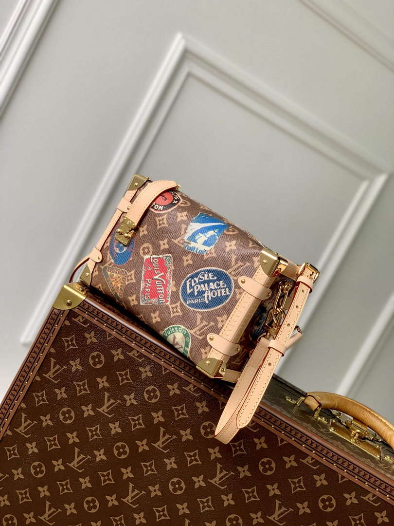 LV M47085 Louis Vuitton Side Trunk MM Other Monogram Canvas Handbag