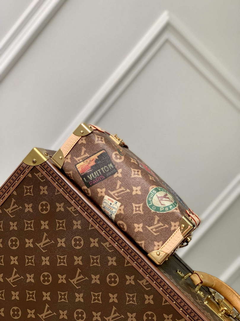LV M47085 Louis Vuitton Side Trunk MM Other Monogram Canvas Handbag
