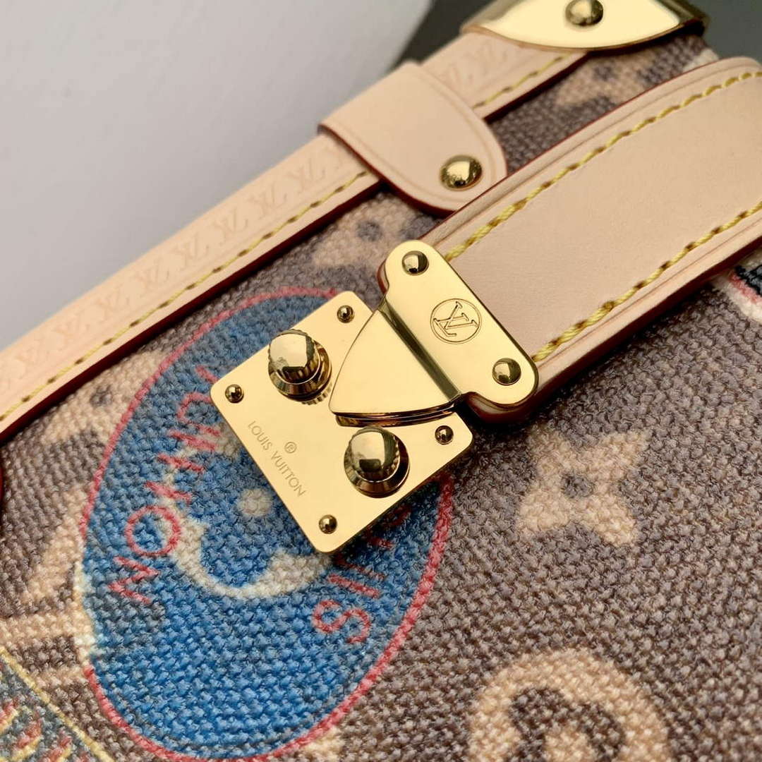 LV M47085 Louis Vuitton Side Trunk MM Other Monogram Canvas Handbag - Default Title - View 5