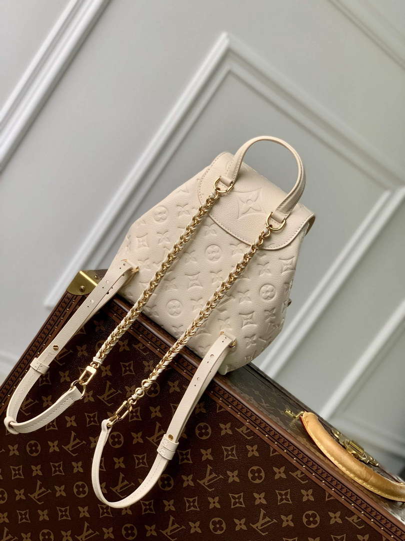 LV M47106 Louis Vuitton Playful Backup Backpack Bag Cream - Default Title - View 3