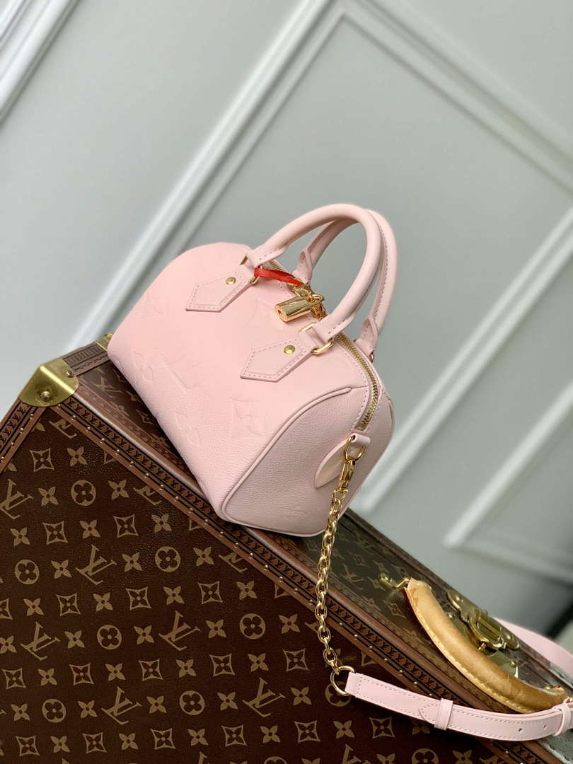 LV M47136 Louis Vuitton Speedy Bandouliere 20 Handbag Opal Pink