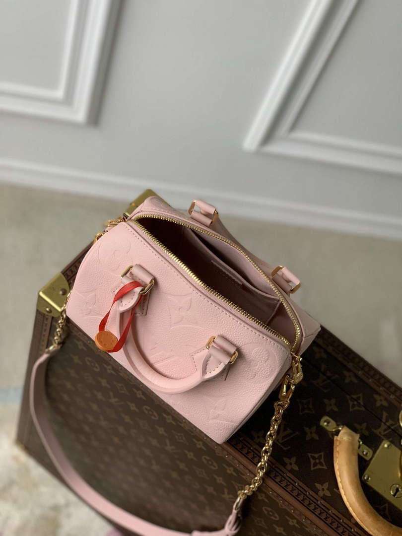 LV M47136 Louis Vuitton Speedy Bandouliere 20 Handbag Opal Pink