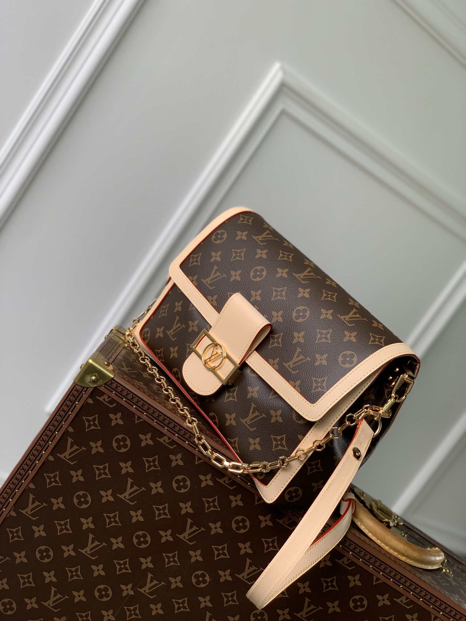 LV M47149 Louis Vuitton Dauphine Soft GM Monogram Canvas Bag - Default Title - View 2