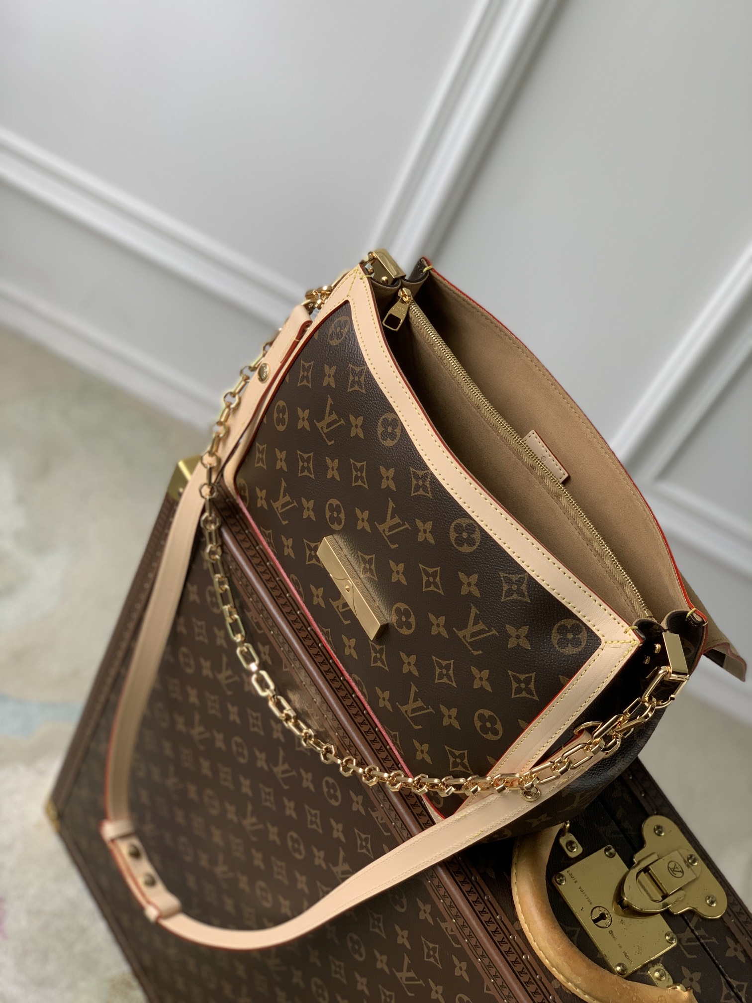 LV M47149 Louis Vuitton Dauphine Soft GM Monogram Canvas Bag - Default Title - View 9
