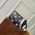 LV M47161 Louis Vuitton Diane Monogram Empreinte Leather Black with Camel - Default Title - View 1