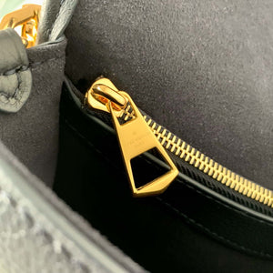 LV M47161 Louis Vuitton Diane Monogram Empreinte Leather Black with Camel - Default Title - View 6