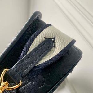 LV M47161 Louis Vuitton Diane Monogram Empreinte Leather Black with Camel - Default Title - View 7