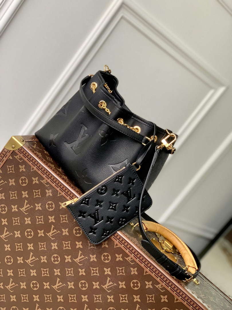 LV M47209 Louis Vuitton LV Bundle Bag Monogram Empreinte Leather Black - Default Title - View 2