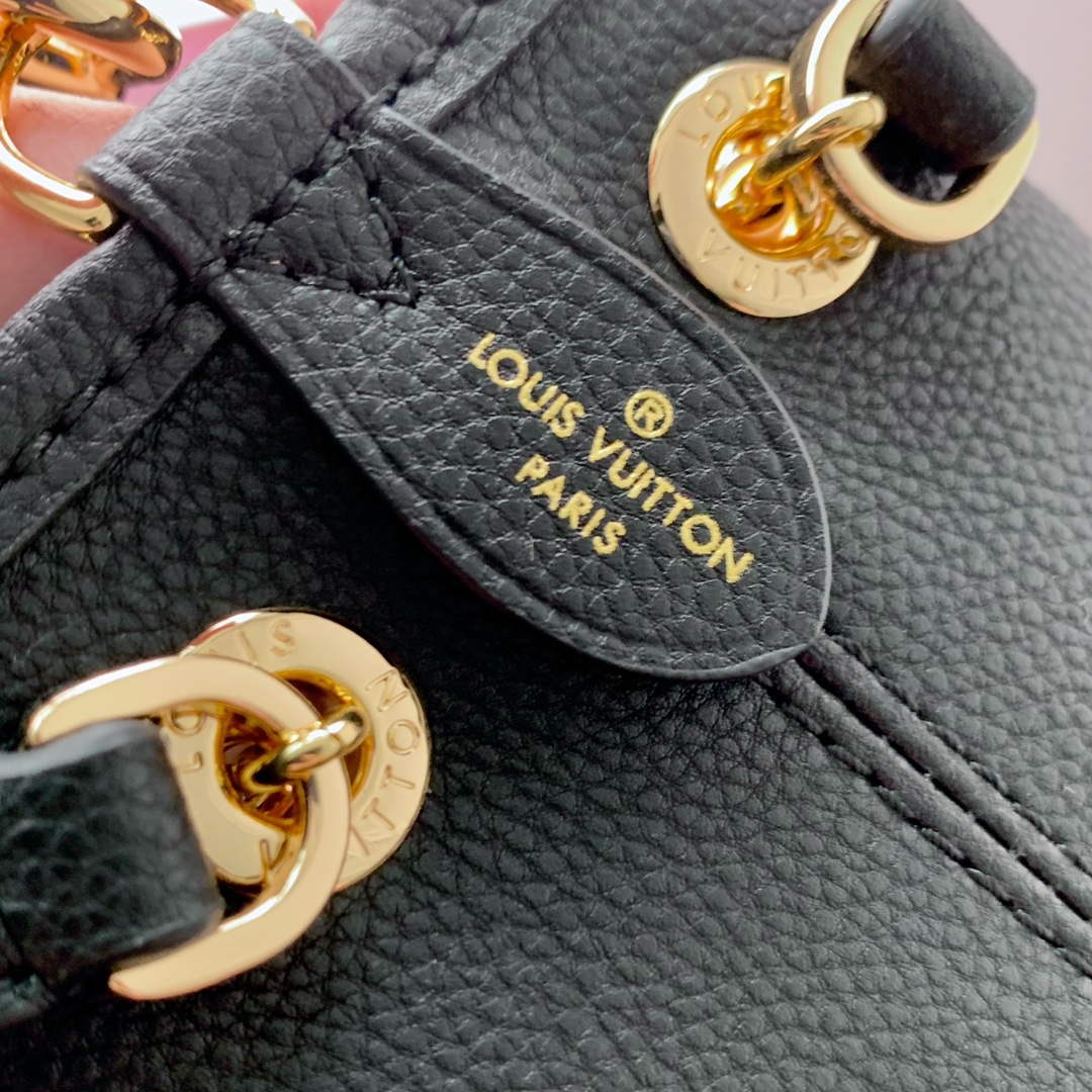 LV M47209 Louis Vuitton LV Bundle Bag Monogram Empreinte Leather Black - Default Title - View 5