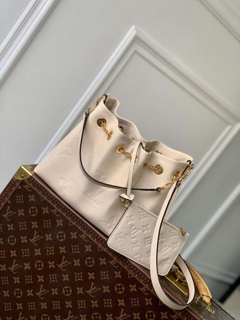 LV M47209 Louis Vuitton LV Bundle Bag Monogram Empreinte Leather Off-white - Default Title - View 3
