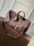 LV M47211 Louis Vuitton Keepall Bandouliere  Travel Bag Monogram Giant and Monogram Reverse
