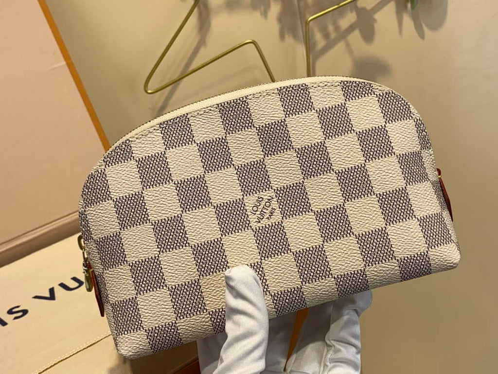 LV M47353 Louis Vuitton Cosmetic Pouch MM Damier Azur