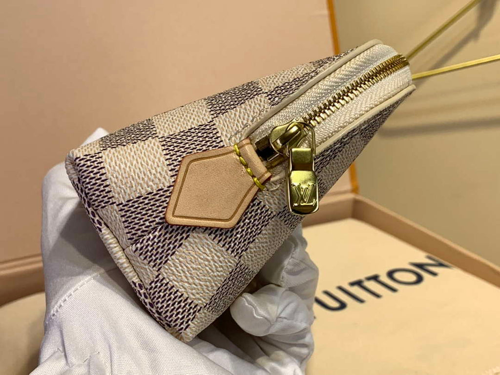 LV M47353 Louis Vuitton Cosmetic Pouch MM Damier Azur