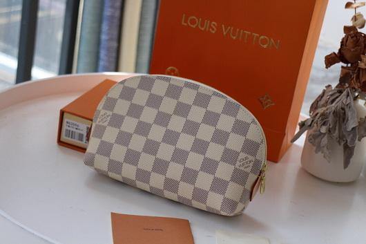 LV N60024 Louis Vuitton M47515 Cosmetic Pouch PM Damier Azur - luxibagsmall