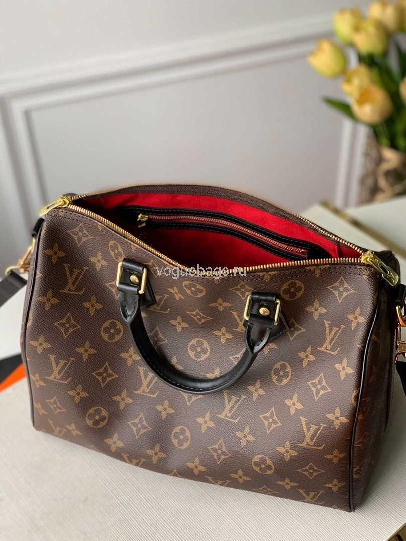 LV M48284 Louis Vuitton Speedy Bandouliere 30 Bag Monogram Canvas M41112 Black - Voguebags