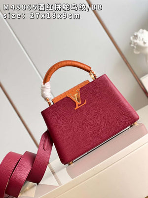 LV M48865 Louis Vuitton Capucines BB Bag Stitched ostrich leather - Default Title - View 1