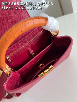 LV M48865 Louis Vuitton Capucines BB Bag Stitched ostrich leather - Default Title - View 5