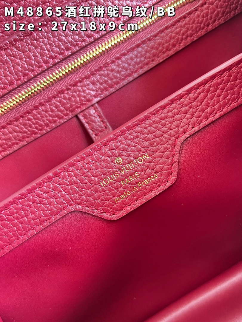 LV M48865 Louis Vuitton Capucines BB Bag Stitched ostrich leather - Default Title - View 6