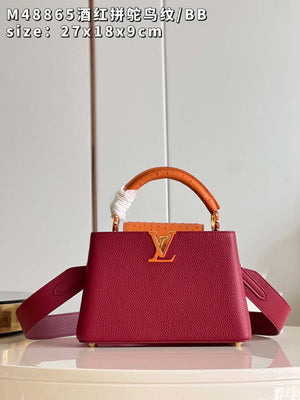 LV M48865 Louis Vuitton Capucines BB Bag Stitched ostrich leather - Default Title - View 8