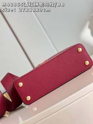 LV M48865 Louis Vuitton Capucines BB Bag Stitched ostrich leather - Default Title - View 9