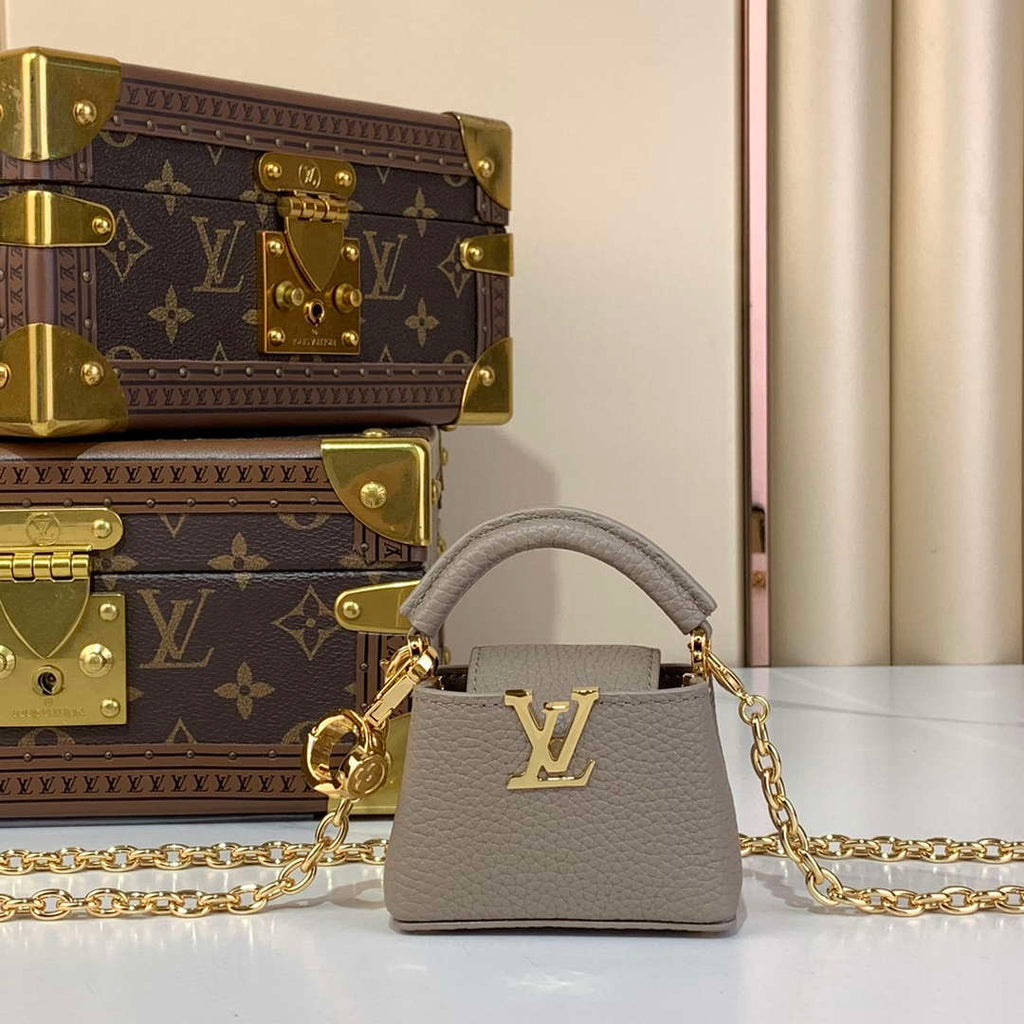 LV M48865 Louis Vuitton Capucines Micro Bag Gray