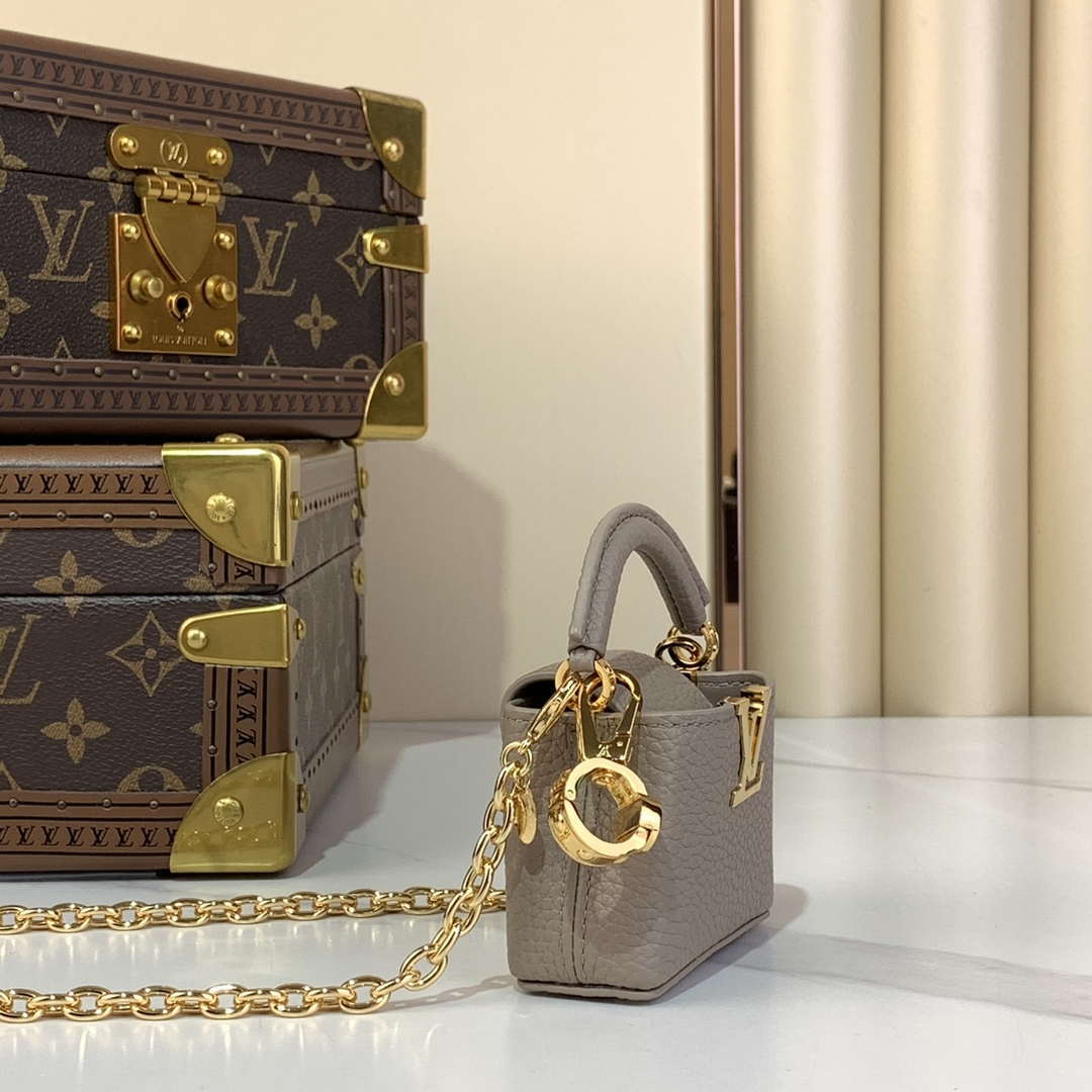 LV M48865 Louis Vuitton Capucines Micro Bag Gray - Default Title - View 2