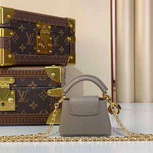 LV M48865 Louis Vuitton Capucines Micro Bag Gray - Default Title - View 3