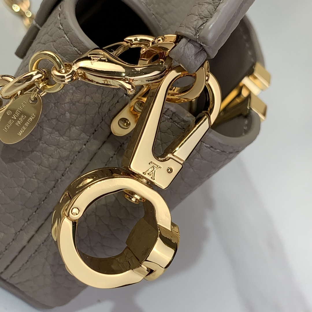LV M48865 Louis Vuitton Capucines Micro Bag Gray