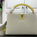 LV M48865 Louis Vuitton Capucines Mini BB Handbag M59468 Snow White and Cedrat - Default Title - View 1