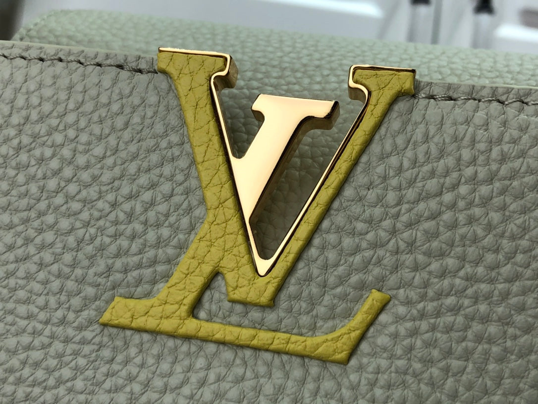 LV M48865 Louis Vuitton Capucines Mini BB Handbag M59468 Snow White and Cedrat - Default Title - View 5