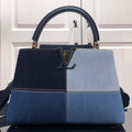 LV M48865 Louis Vuitton Capucines MM Handbag Blue - Default Title - View 1