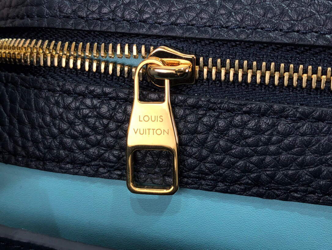 LV M48865 Louis Vuitton Capucines MM Handbag Blue - Default Title - View 6