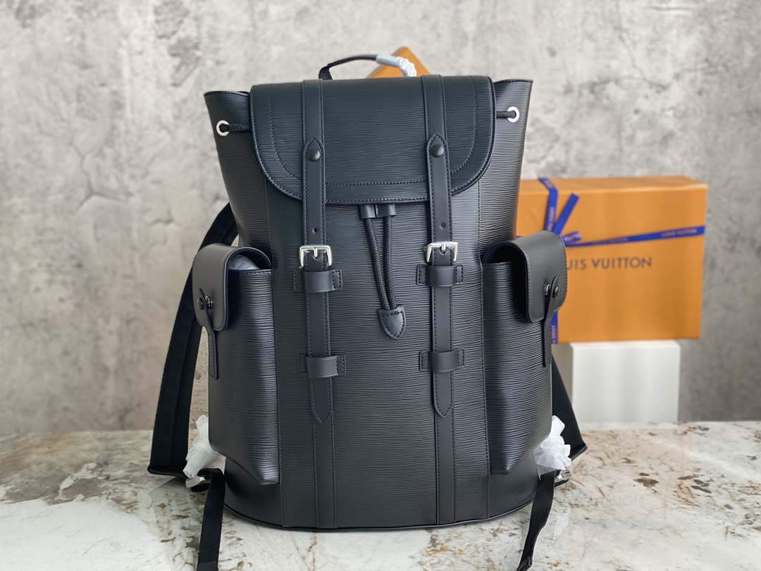 LV M50159 Louis Vuitton Christopher PM Epi Black - Default Title - View 1