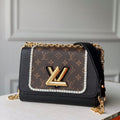 LV M50282 Louis Vuitton M57517 Twist MM shoulder Epi bag Black and Monogram - luxibagsmall