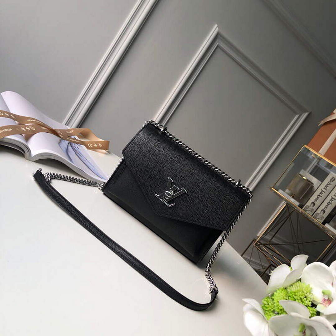 LV M51418 Louis Vuitton Mylockme Chain Bag Black - Default Title - View 1