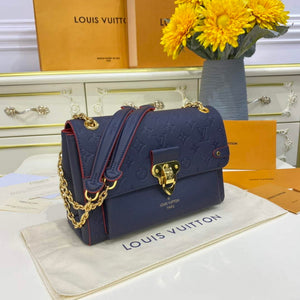 LV M52271 Louis Vuitton Vavin PM Shoulder Bag Navy Blue and Red - Default Title - View 2