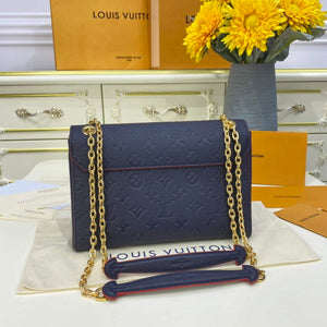 LV M52271 Louis Vuitton Vavin PM Shoulder Bag Navy Blue and Red - Default Title - View 3