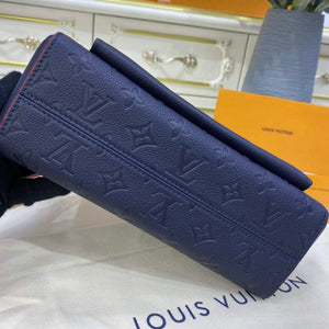LV M52271 Louis Vuitton Vavin PM Shoulder Bag Navy Blue and Red - Default Title - View 5