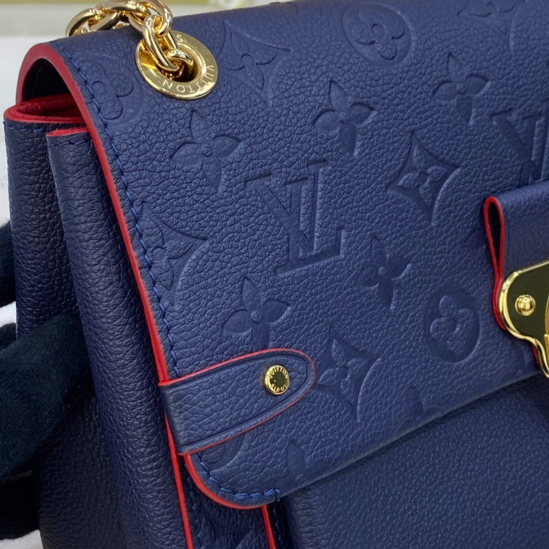 LV M52271 Louis Vuitton Vavin PM Shoulder Bag Navy Blue and Red - Default Title - View 7