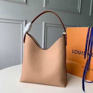 LV M44330  Louis Vuitton Lockme Hobo Soft calfskin M52776 Bag Apricot - luxibagsmall