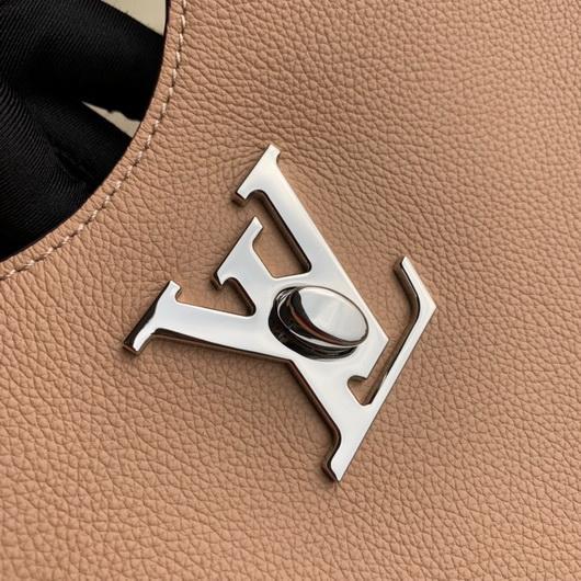 LV M44330  Louis Vuitton Lockme Hobo Soft calfskin M52776 Bag Apricot - luxibagsmall