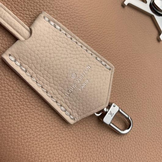 LV M44330  Louis Vuitton Lockme Hobo Soft calfskin M52776 Bag Apricot - luxibagsmall