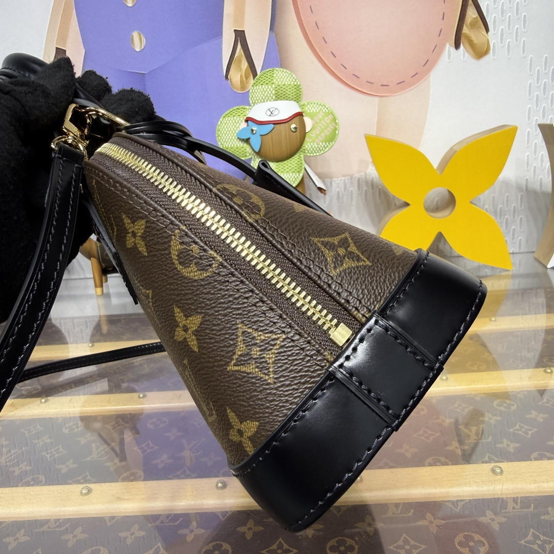 LV M53152 Louis Vuitton Alma BB Monogram N41221 Bag with Black