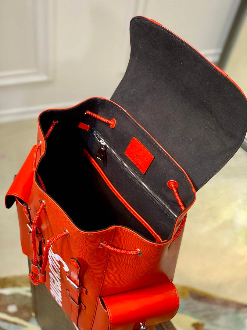 LV M53414 Louis Vuitton LV x Supreme Backpack Orange - Default Title - View 8