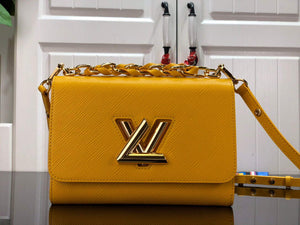 LV M53754 Louis Vuitton Twist MM Epi Grained Cowhide Leather Yellow - Default Title - View 1