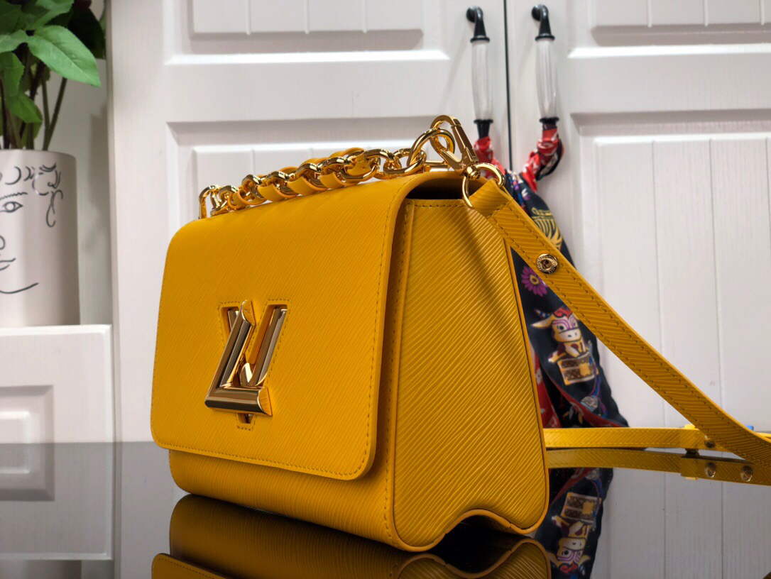 LV M53754 Louis Vuitton Twist MM Epi Grained Cowhide Leather Yellow - Default Title - View 2