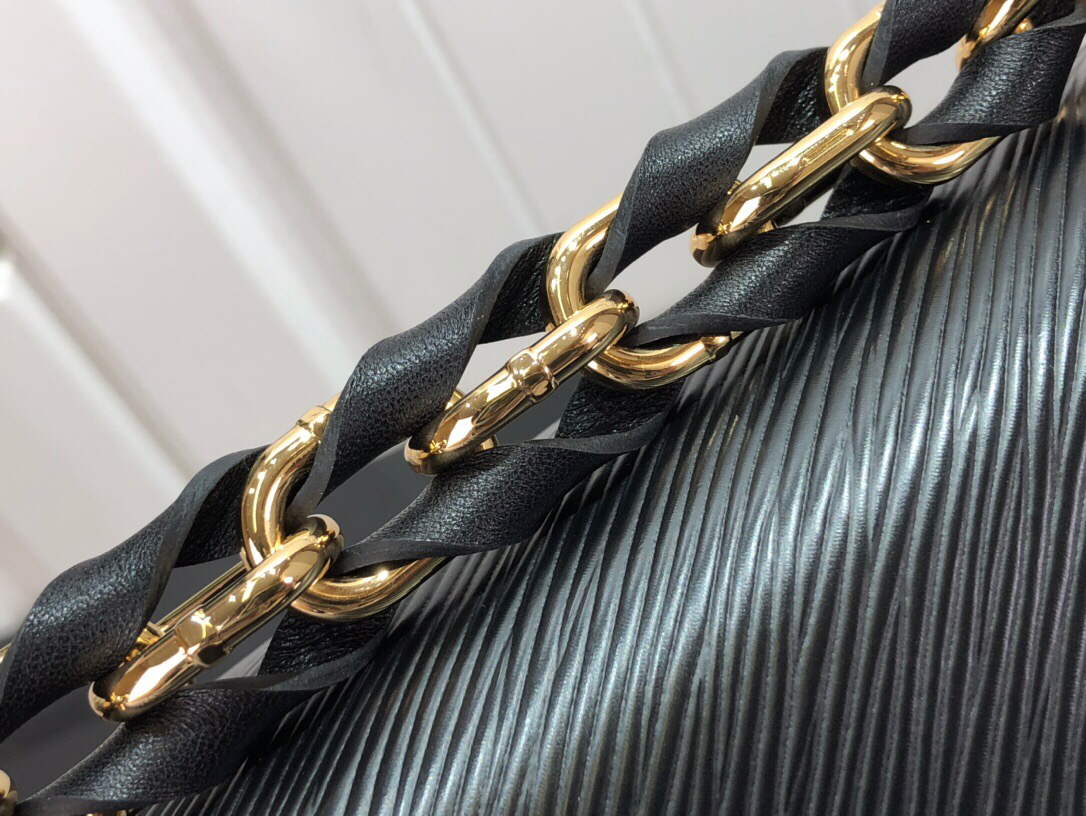 LV M53754 Louis Vuitton Twist MM Epi Grained Cowhide Leather Black - Default Title - View 4