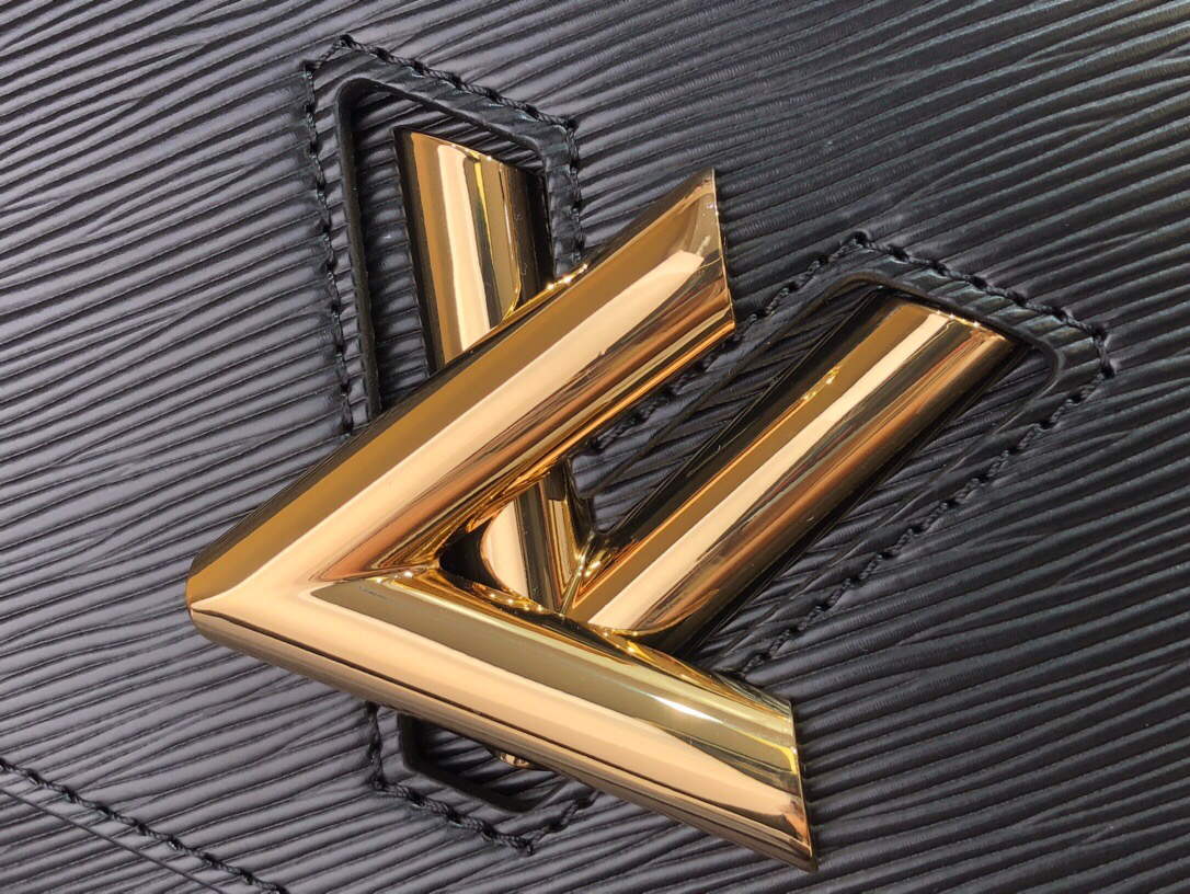 LV M53754 Louis Vuitton Twist MM Epi Grained Cowhide Leather Black - Default Title - View 5