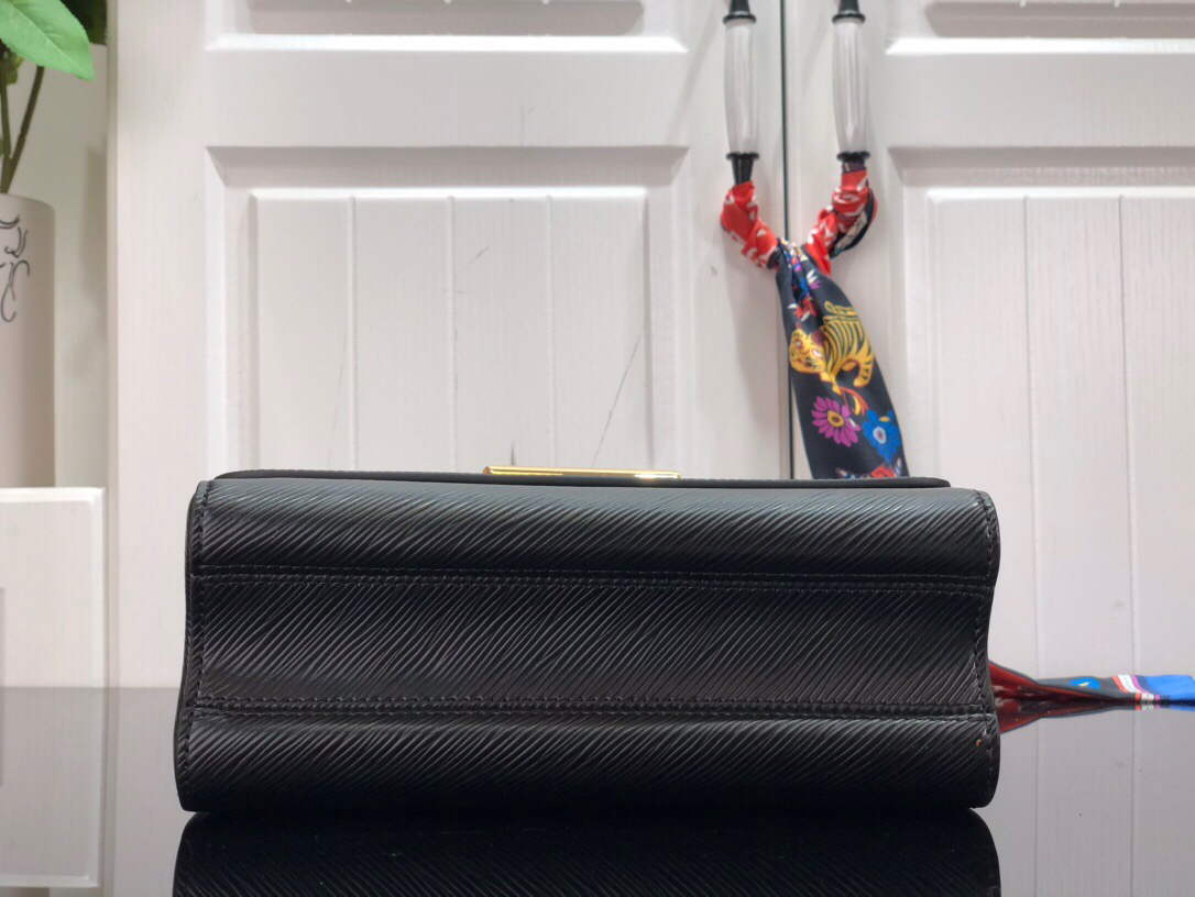 LV M53754 Louis Vuitton Twist MM Epi Grained Cowhide Leather Black - Default Title - View 7